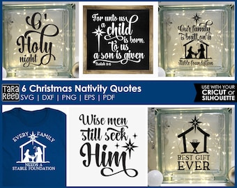 Nacimiento navideño: archivos SVG y de corte navideños para artesanos