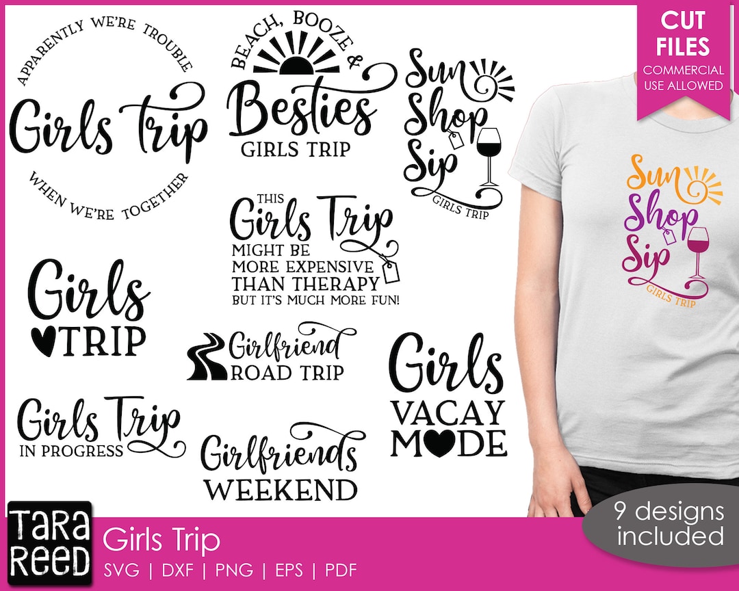 Girls Trip Shirt Ideas Vacation SVG and Cut Files for Crafters Etsy