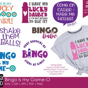 Bingo é meu jogo - Bingo SVG e arquivos cortados para artesãos