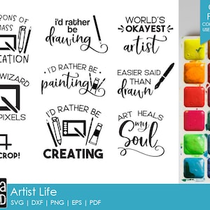 Artist Life - Art SVG and Cut Files for Crafters