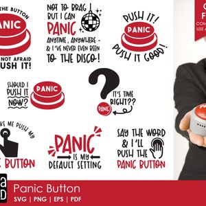 Panic Button  SVG and Cut Files for Crafters