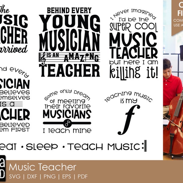 Music Teacher - Music SVG and Cut Files for Crafters