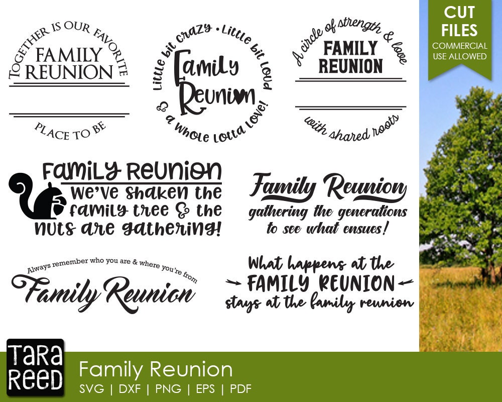 Family Reunion Family SVG and Cut Files for Crafters | Etsy