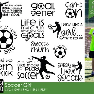 Fußball Mädchen - Fußball SVG und Schnitt Dateien für Handwerker