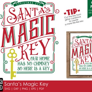 Santa's Magic Key: kerst-SVG- en snijbestanden voor knutselaars