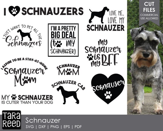 Schnauzer Svg And Cut Files For Crafters Etsy