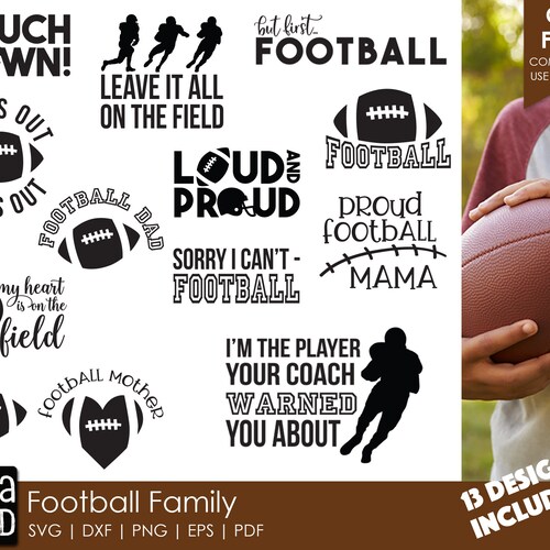 Football Numbers Football SVG and Cut Files for Crafters Etsy