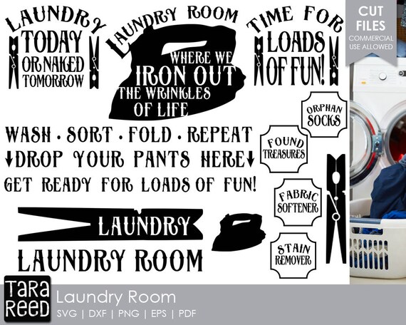 Download Laundry Room SVG and Cut Files for Crafters | Etsy