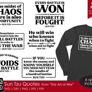 Sun Tzu quotes from The Art of War - SVG & Cut Files for Crafters