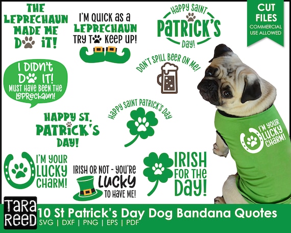 St patrick's top day dog bandana