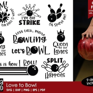 Bowling SVG and Cut Files for Crafters