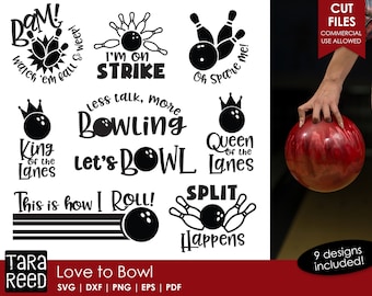 Bowling SVG and Cut Files for Crafters