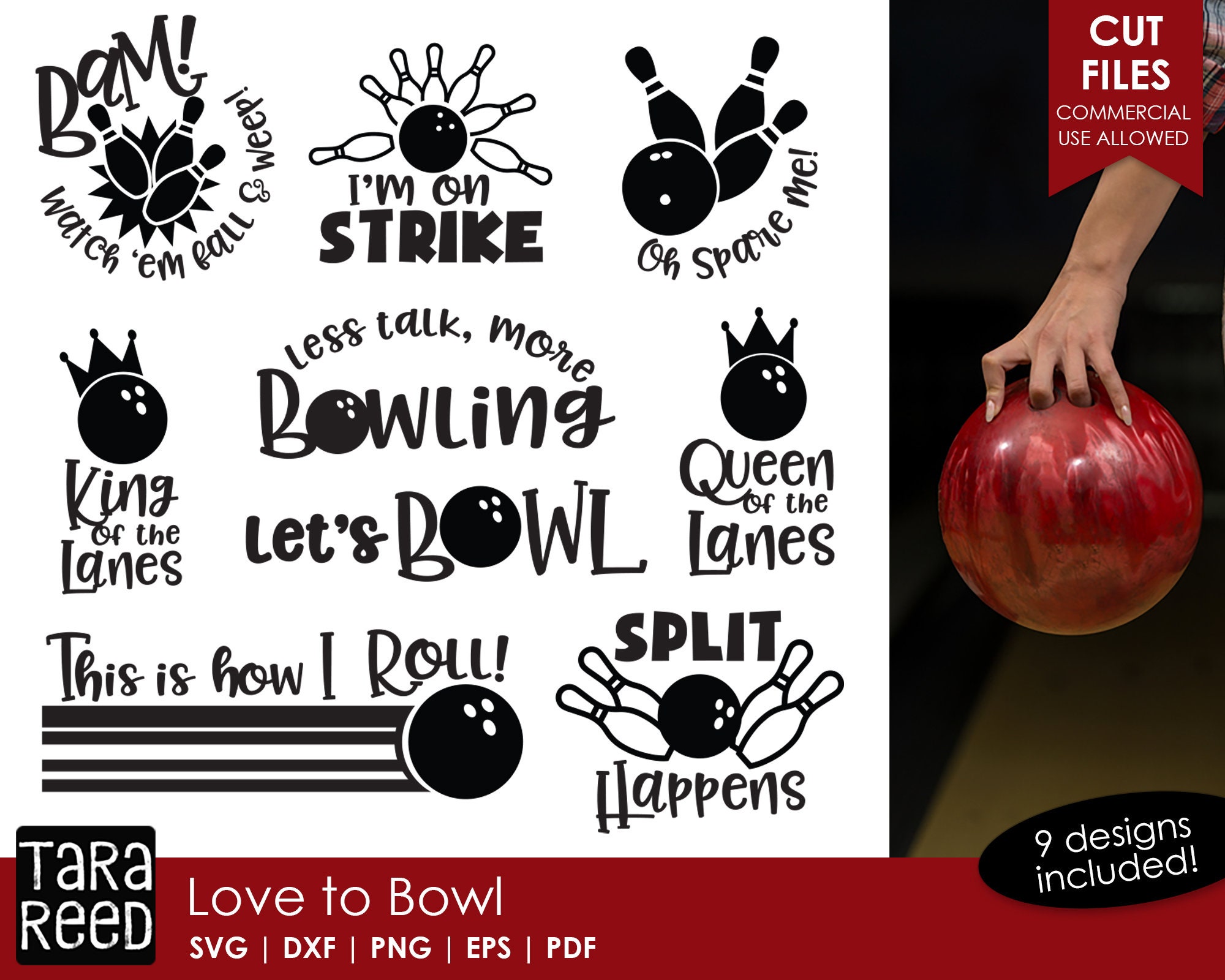 Download Bowling Svg And Cut Files For Crafters Etsy