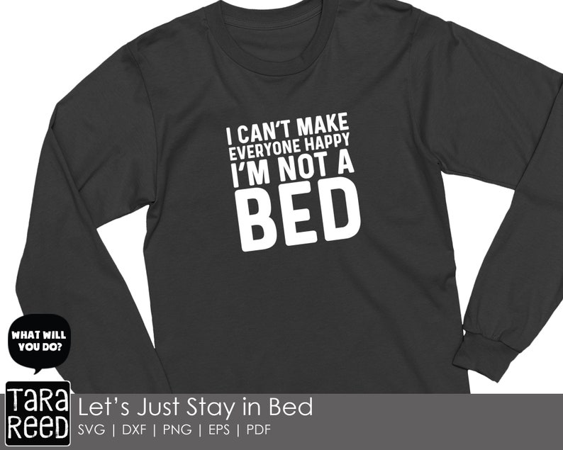Let's Just Stay in Bed Funny SVG & Cut Files for Etsy UK
