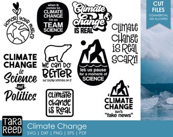 Climate Change - Global Warming SVG and Cut Files for Crafters