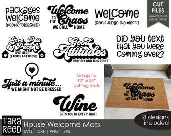 House Welcome Doormats - Home SVG and Cut Files for Crafters