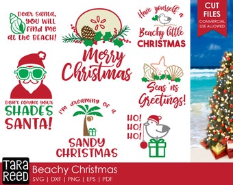 Navidad playera: archivos SVG y de corte navideños para artesanos