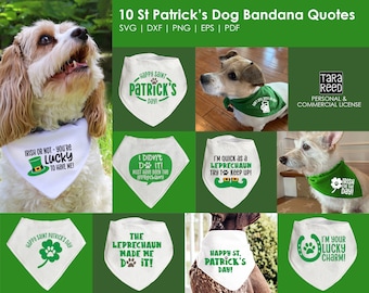 St Patrick’s Day Dog Bandanas - St Patricks Day SVG and Cut Files for Crafters