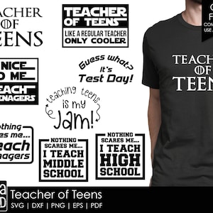 Professor de adolescentes - SVG escolar e arquivos cortados para artesãos