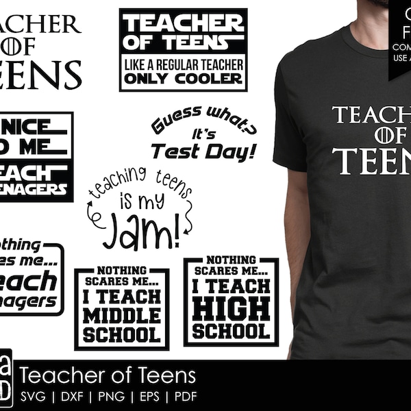 Teacher of Teens - School SVG and Cut Files for Crafters