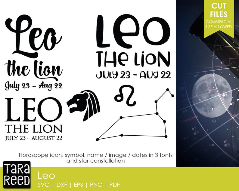 Download Leo Zodiac SVG and Cut Files for Crafters | Etsy