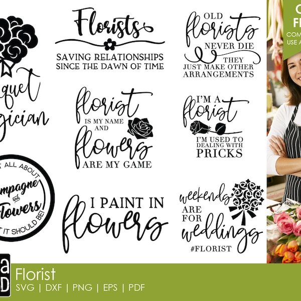 Florist SVG and Cut Files for Crafters