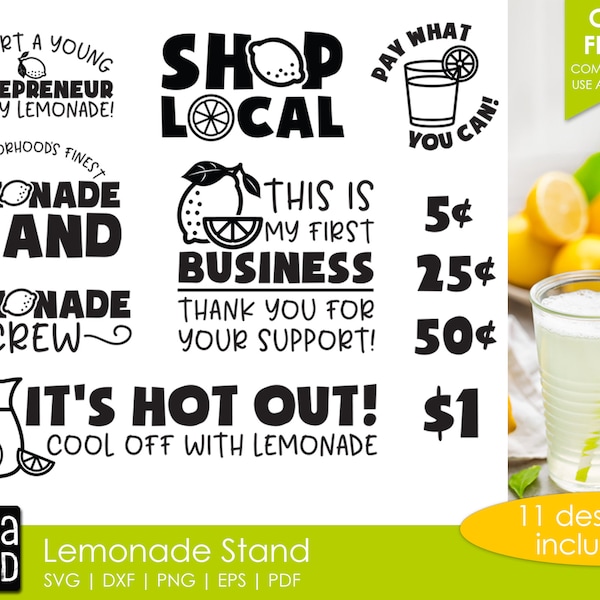 Lemonade Stand SVG and Cut Files for Crafters