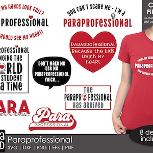 Paraprofissional - SVG escolar e arquivos de corte para artesãos