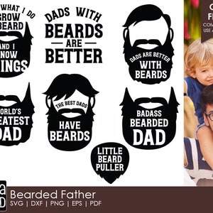 Bearded Father - Beard SVG and Cut Files for Crafters