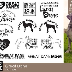 Great Dane SVG and Cut Files for Crafters