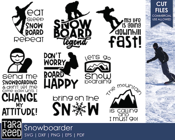 Download Snowboarder Snowboarding Svg And Cut Files For Crafters Etsy