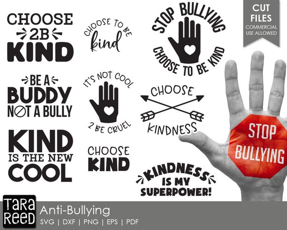 Anti Bullying Bullying Svg And Cut Files For Crafters Etsy