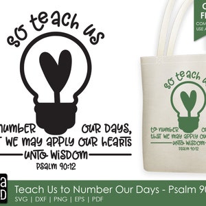 Teach Us To Number Our Days {Tote Bag} Teach Us To Number Our Days {Tote Bag}