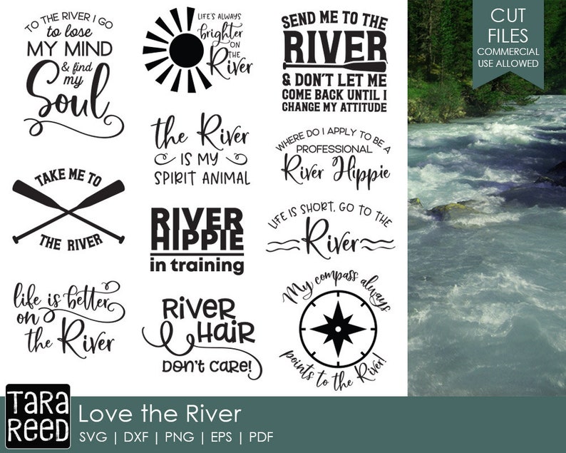 Love the River River SVG and Cut Files for Crafters | Etsy
