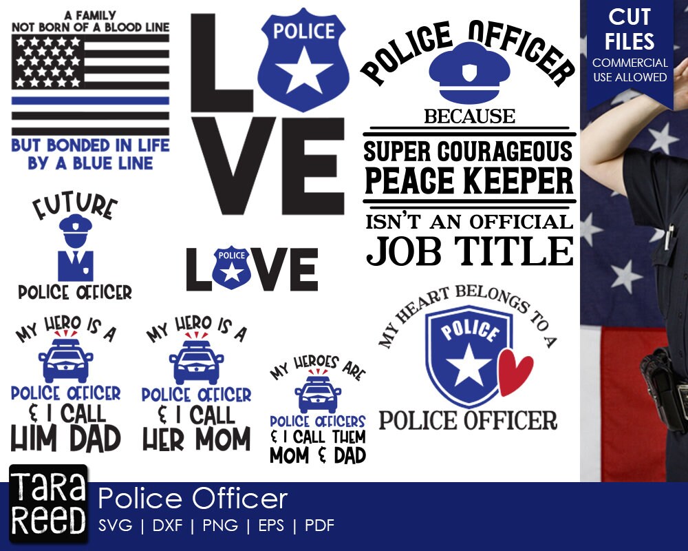 Download Police Officer SVG and Cut Files for Crafters | Etsy