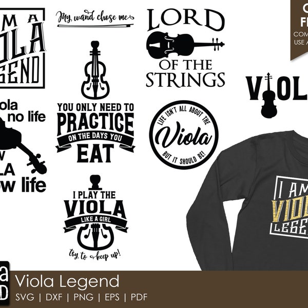Viola Legend - Viola SVG et fichiers de coupe pour les artisans