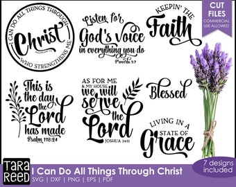 Bible Verse SVG Cut Files – Christian Craft Designs (7 Included)