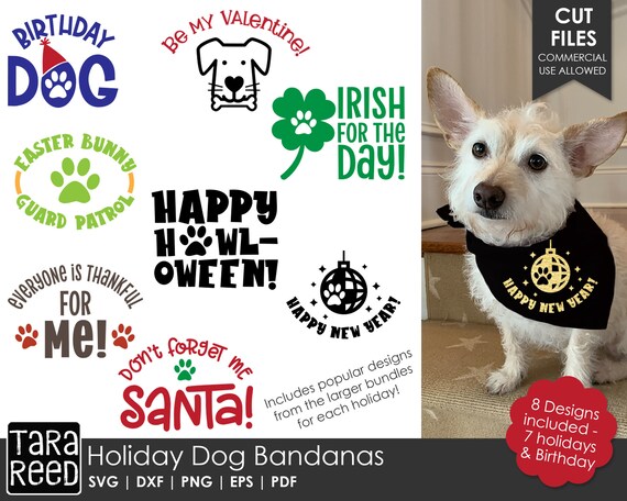 Download Holiday Dog Bandana Dog Svg And Cut Files For Crafters Etsy