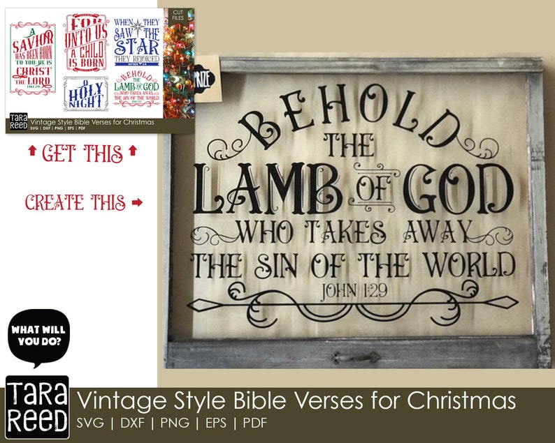 Download Vintage Style Bible Verses for Christmas Bible Verse SVG ...