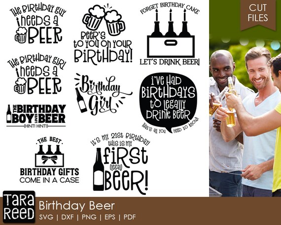 Download Birthday Beer Birthday SVG and Cut Files for Crafters | Etsy