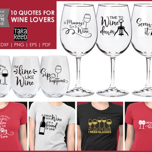 Amateur de vin - fichiers SVG et coupés pour les artisans du vin