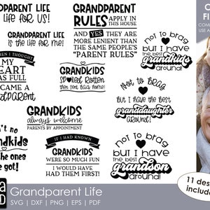 Vida de abuelos: archivos SVG y de corte familiares para artesanos