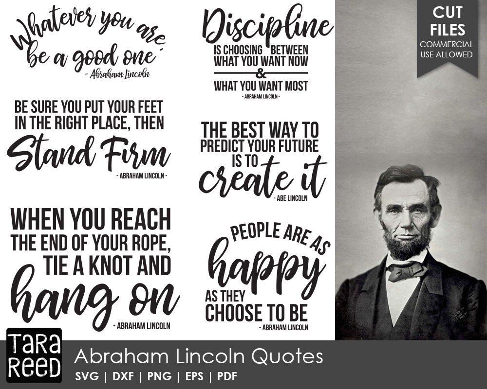 A Lincoln Quote L004' Poster, picture, metal print, paint by Go Fonix