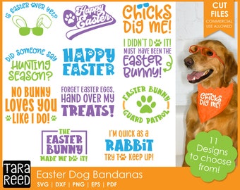 Easter Dog Bandana Designs - Dog SVG and Cut Files for Crafters