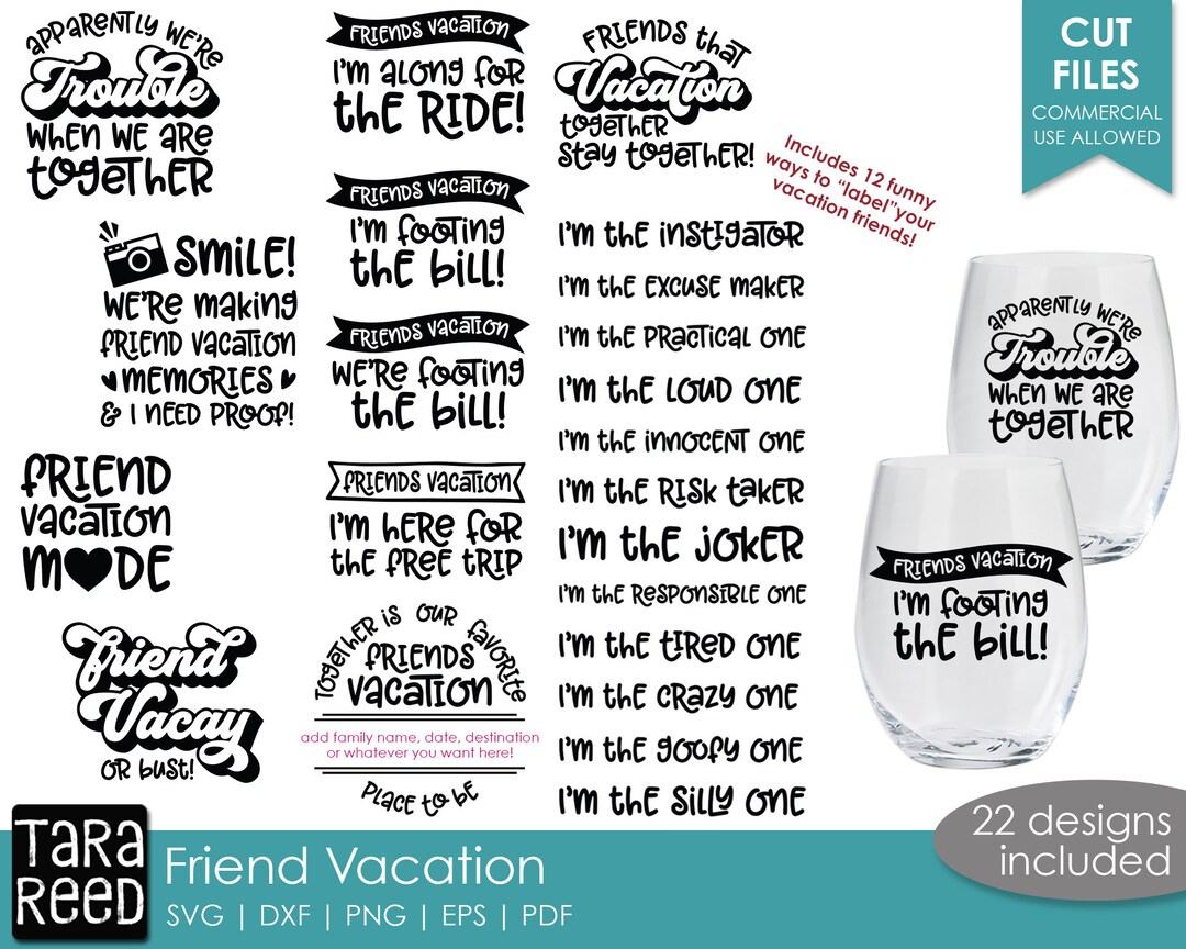 Friend Vacation Vacation SVG and Cut Files for Crafters - Etsy