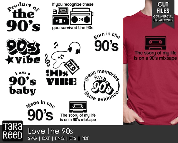 Love The 90s Nineties Svg And Cut Files For Crafters Etsy
