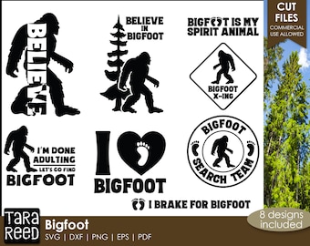Bigfoot SVG and Cut Files for Crafters