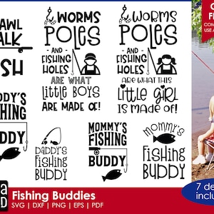 Fishing SVG Bundle for Cricut or Silhouette - kids fishing quotes