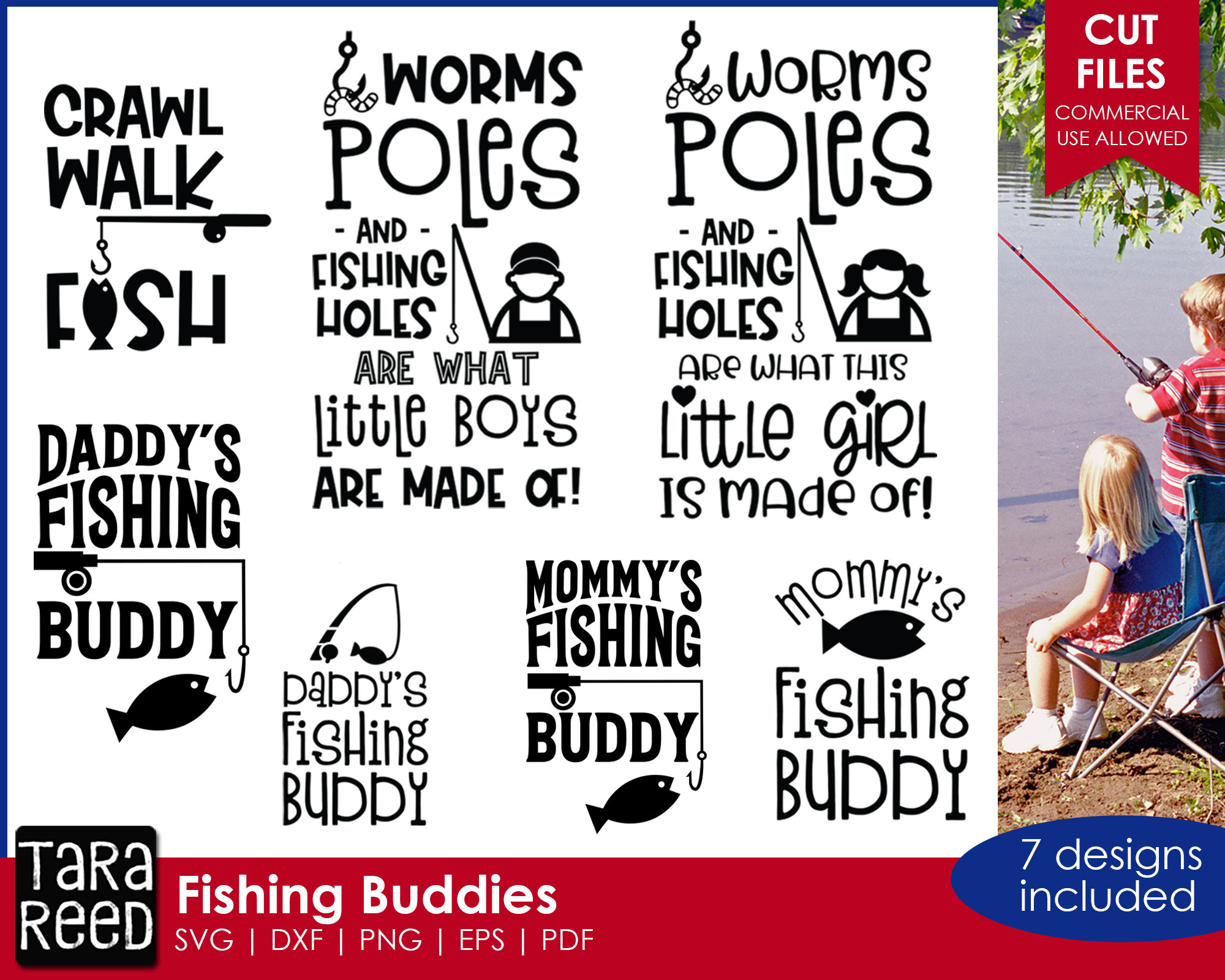 Fishing SVG Bundle for Cricut or Silhouette - kids fishing quotes