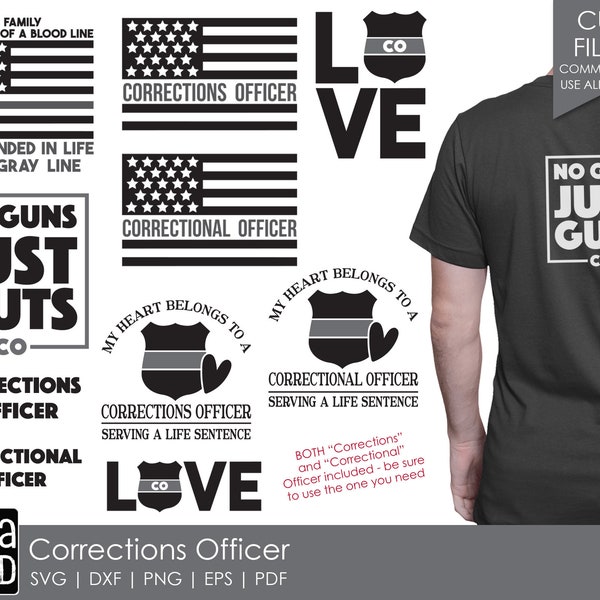 Corrections Officer - SVG and Cut Files for Crafters